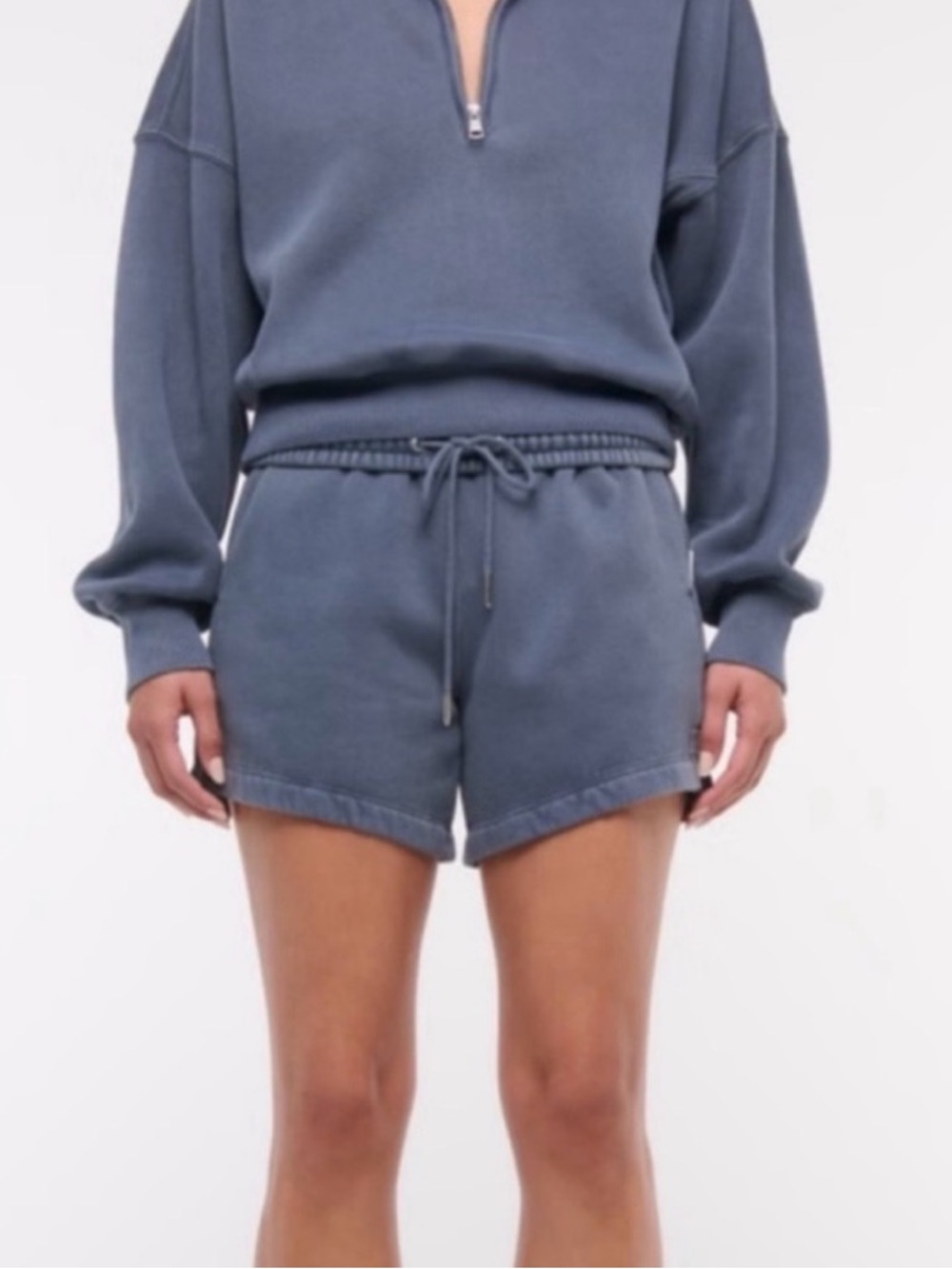 Abercrombie Women's Washed Blue Lounge Sweat Shorts